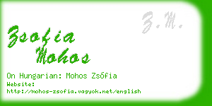 zsofia mohos business card